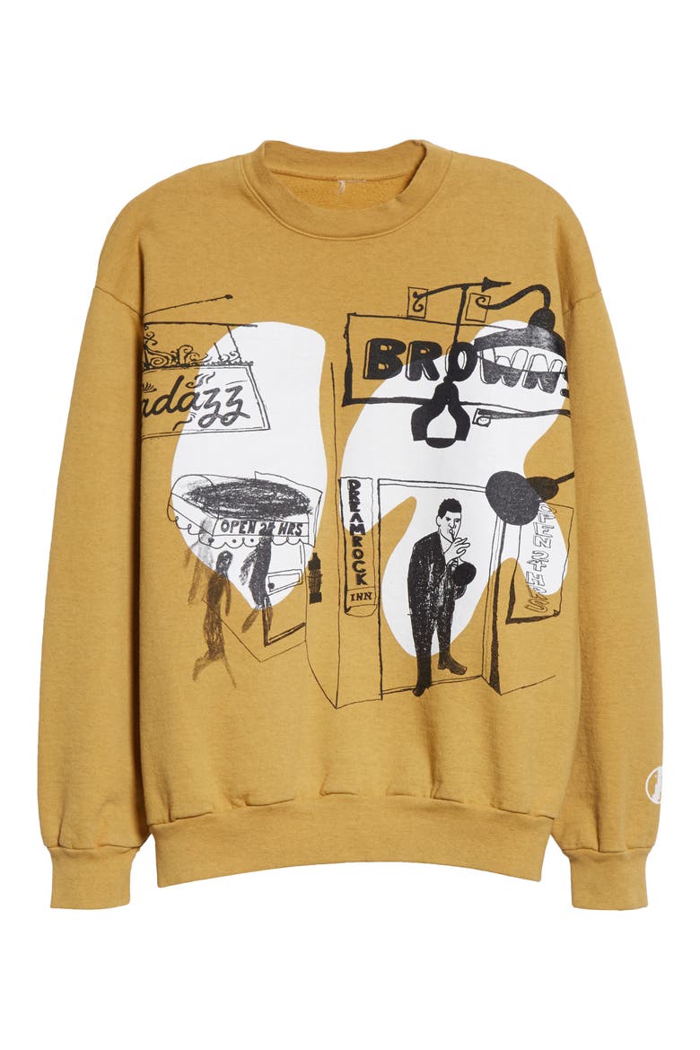 Shadazz Print Graphic Sweatshirt (Nordstrom Exclusive), Main, color, DRIED SUNFLOWER