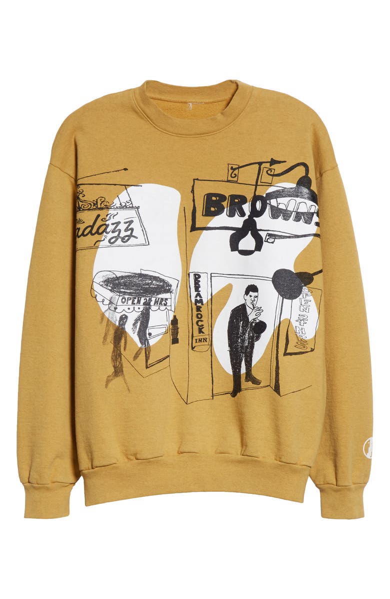 Brownstone Shadazz Print Graphic Sweatshirt, Main, color, 