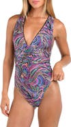 Sunshine 79 Disco Plunge One-Piece Swimsuit