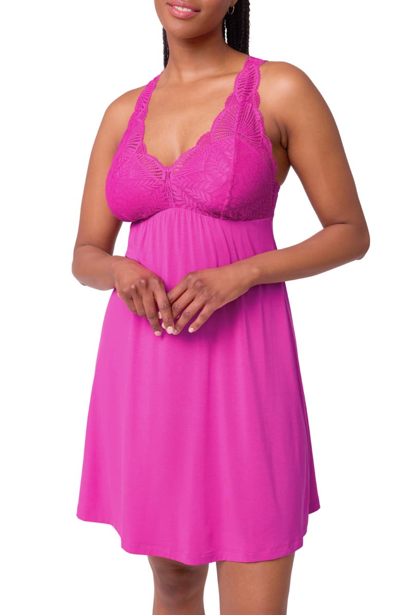 Fleur't Belle Poque Racerback Chemise, Alternate, color, Passion Fruit