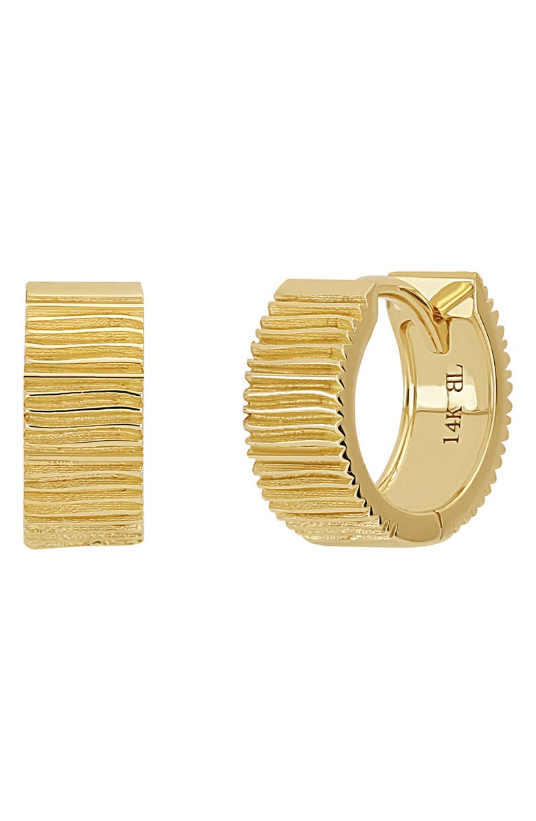Bony Levy 14K Gold Groove Hoop Earrings, Main, color, 
