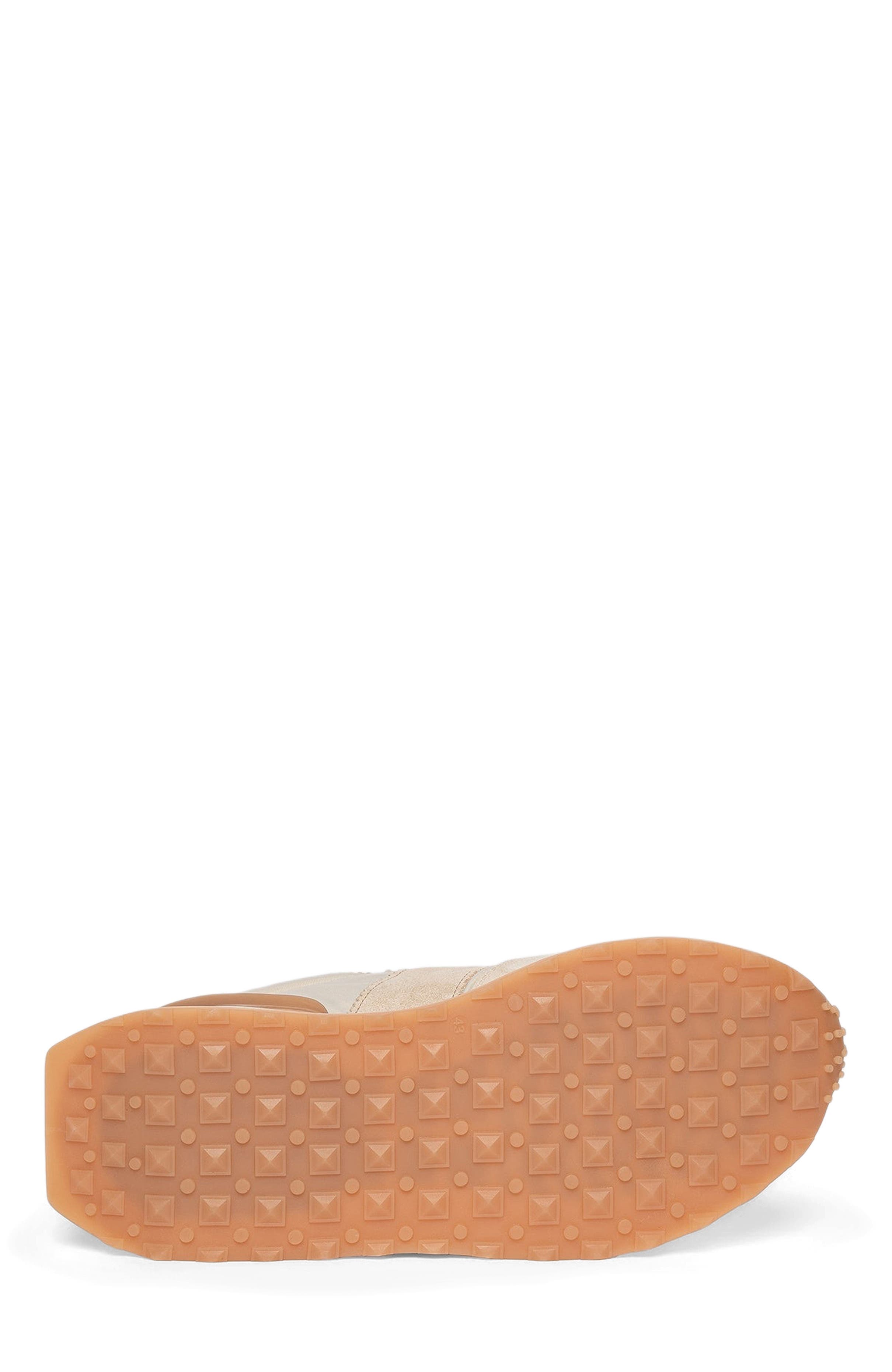 Monaco Suede and Nylon Runner, Alternate, color, Cream