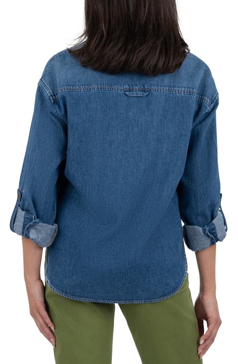 KUT from the Kloth Leighton Denim Button-Up Shirt, Alternate, color, 