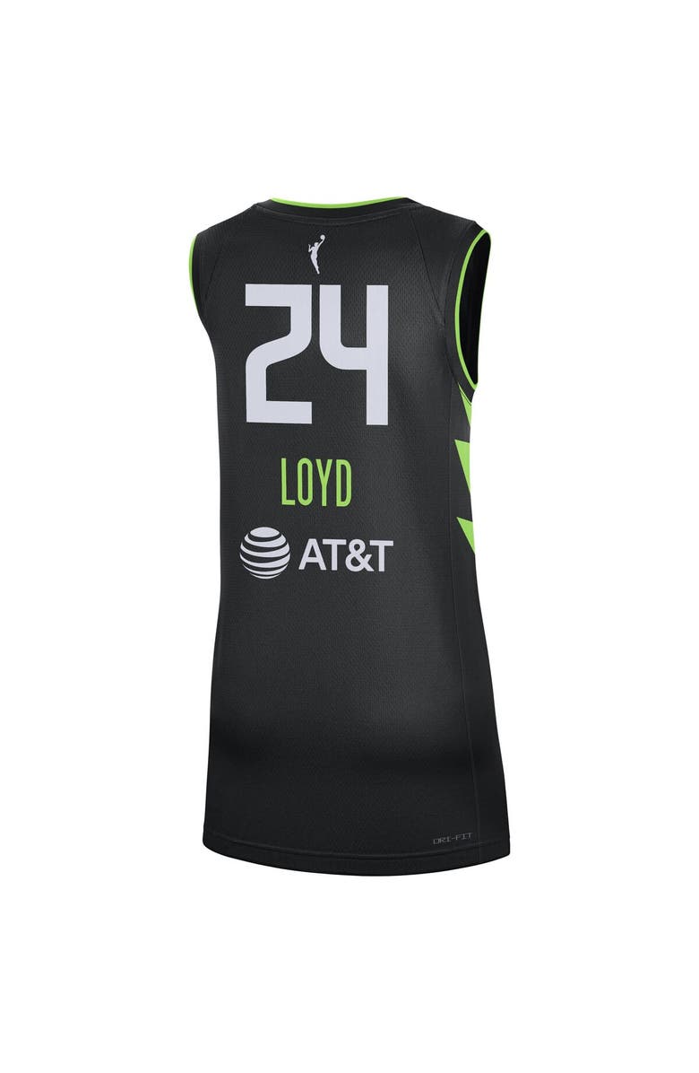 Nike Unisex Nike Jewell Loyd Black Seattle Storm 2024 Rebel Edition Player Jersey, Alternate, color, 