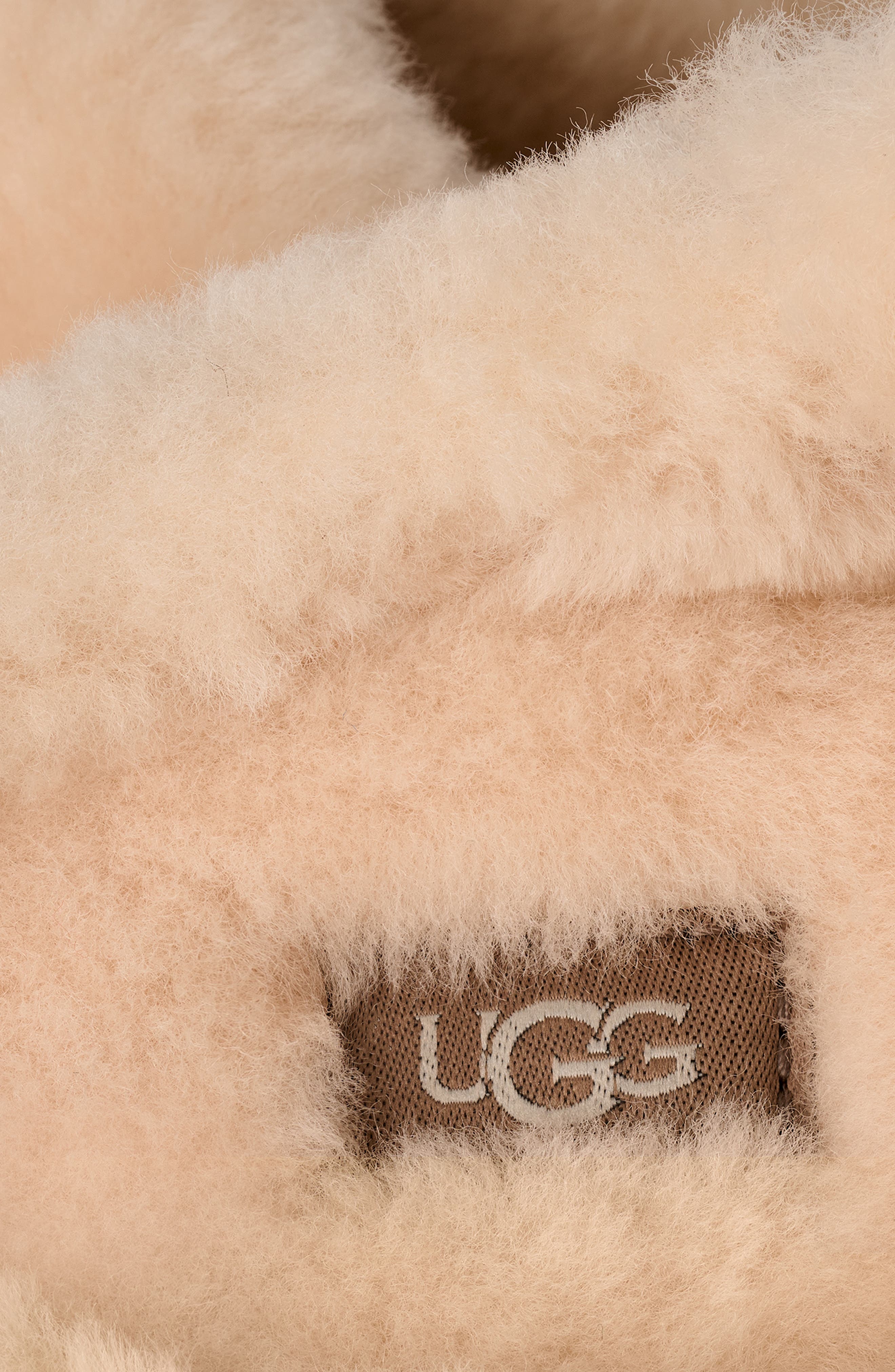Elea Fluffed Genuine Shearling Slip-On, Alternate, color, NATURAL