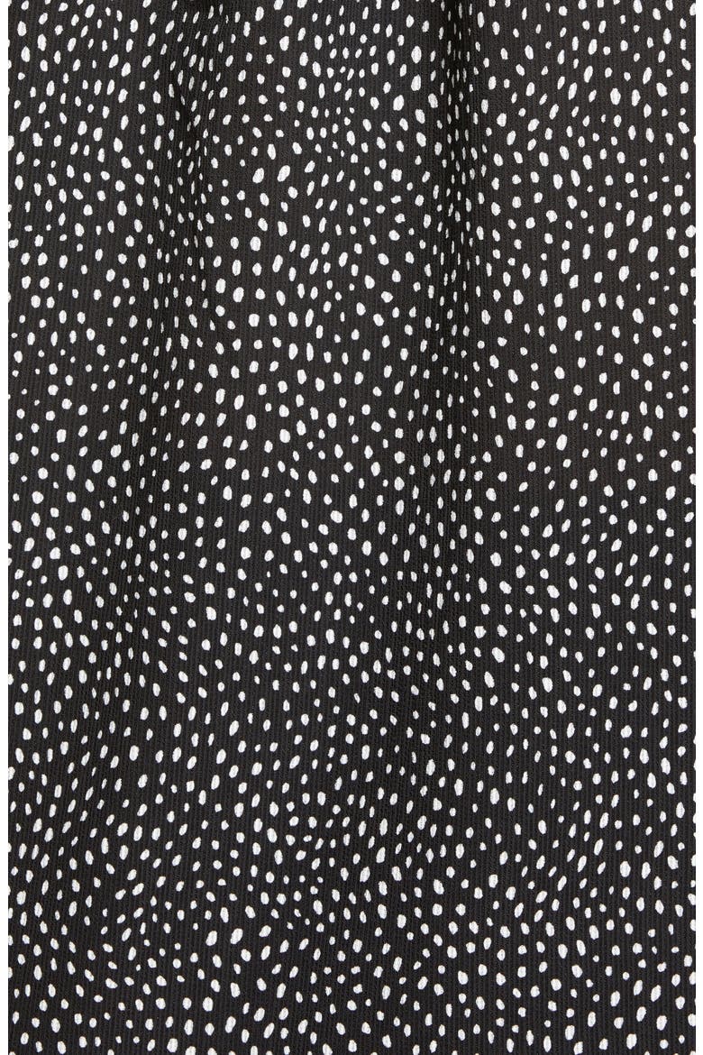 Ruffle Detail Top, Alternate, color, BLACK BRUSH DOT