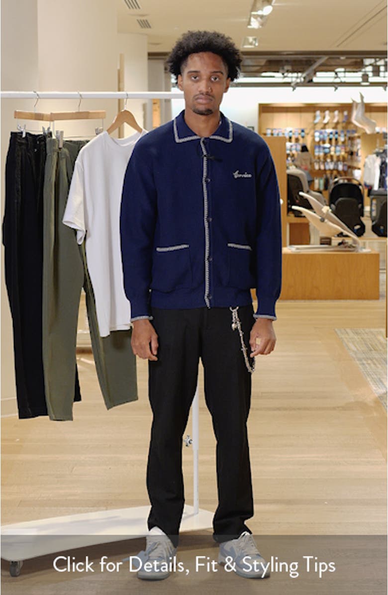 Blanket Stitch Cotton Cardigan, sales video thumbnail