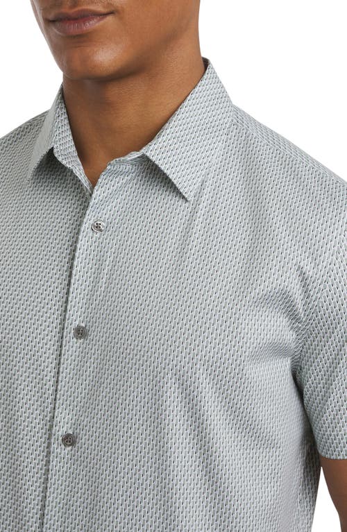 Dkny Sportswear Campbell Short Sleeve Stretch Cotton Button-up Shirt