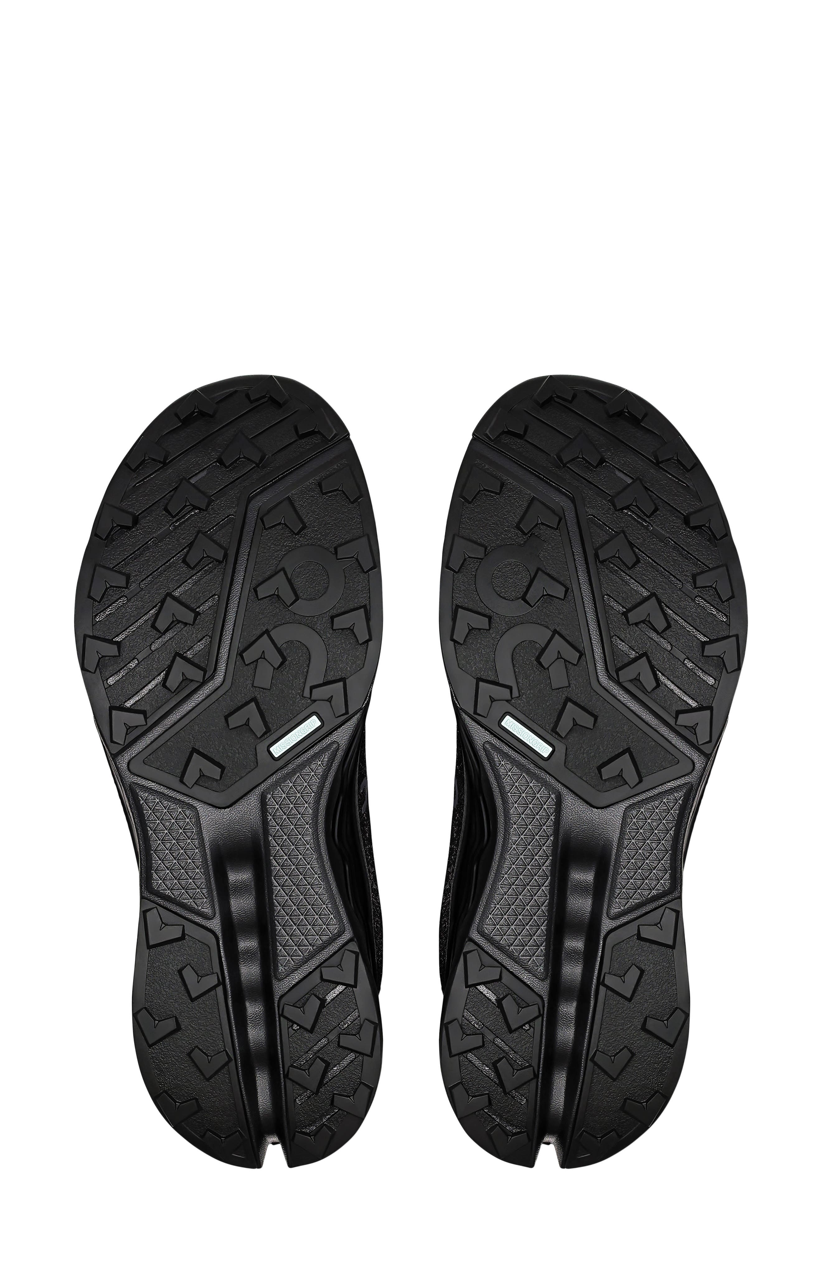 On Cloudsurfer Trail 2 Waterproof Trail Running Shoe, Alternate, color, Black/ Black