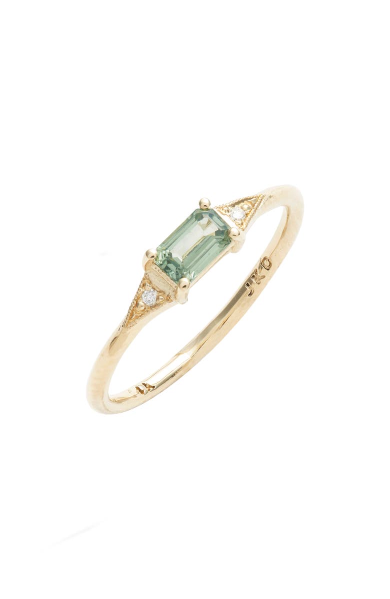 Jennie Kwon Designs Green Sapphire & Diamond Ring, Main, color,