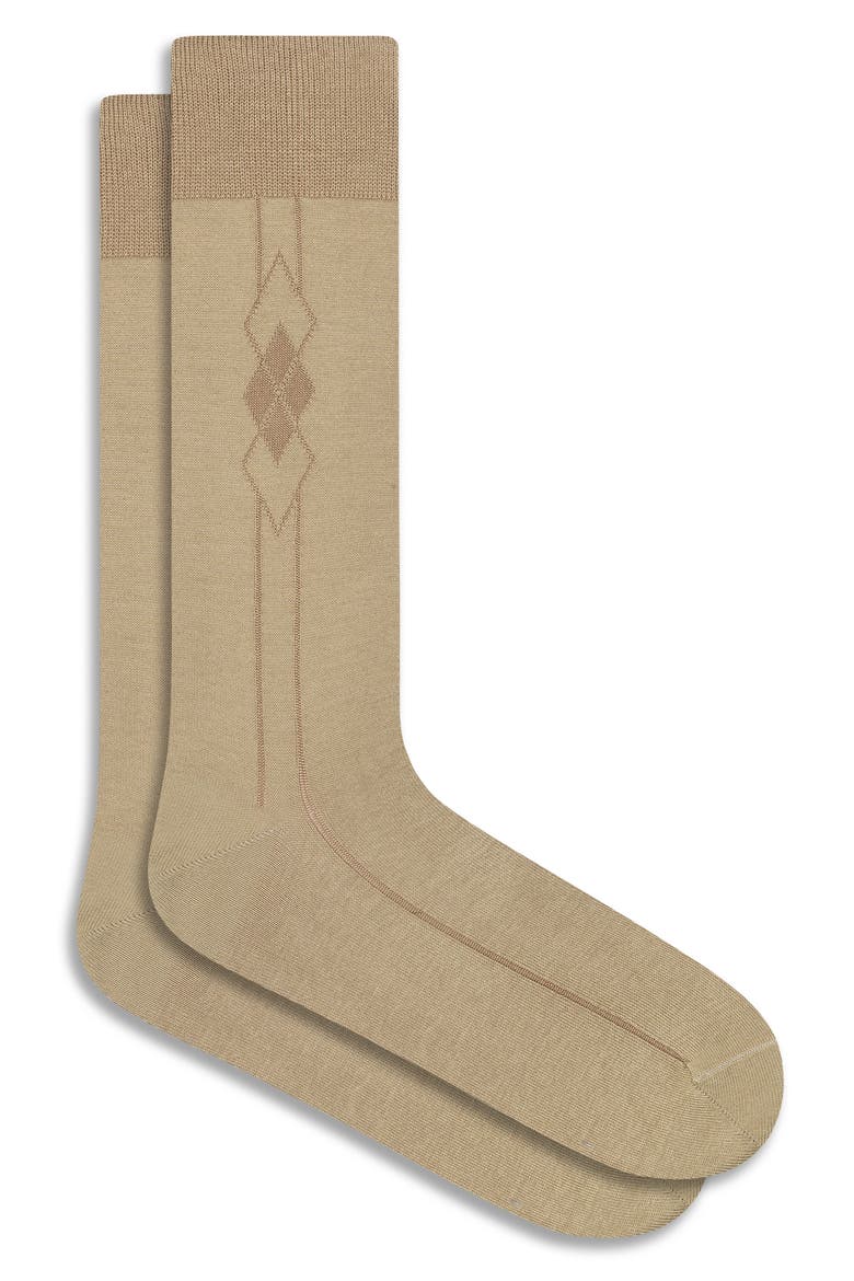 Diamond Cluster Dress Socks, Main, color, SAND