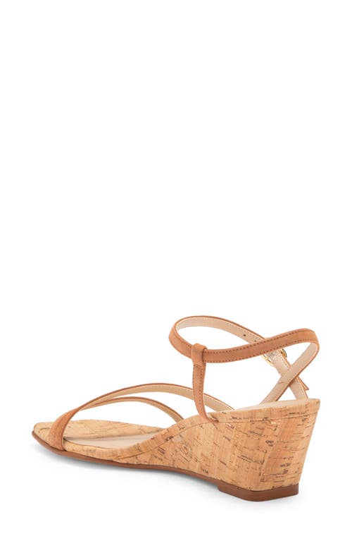 Stuart Weitzman Oasis 50 Wedge Sandal In Nougat