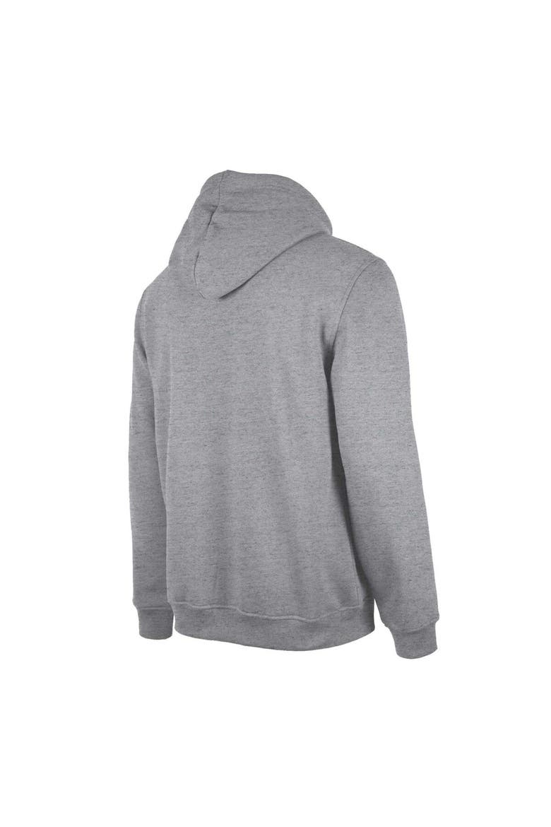 Men's New Era Heather Gray Miami Dolphins Retro Pullover Hoodie, Alternate, color, Heather Gray