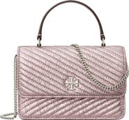 Tory Burch Kira Metallic Moto Quilt Mini Top Handle Crossbody