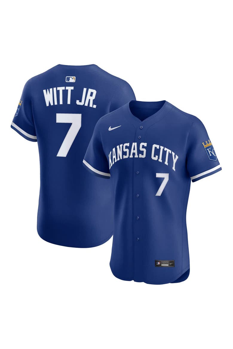 Men's Nike Bobby Witt Jr. Royal Kansas City Royals Alternate 2 Elite Player Jersey, Main, color, Royal