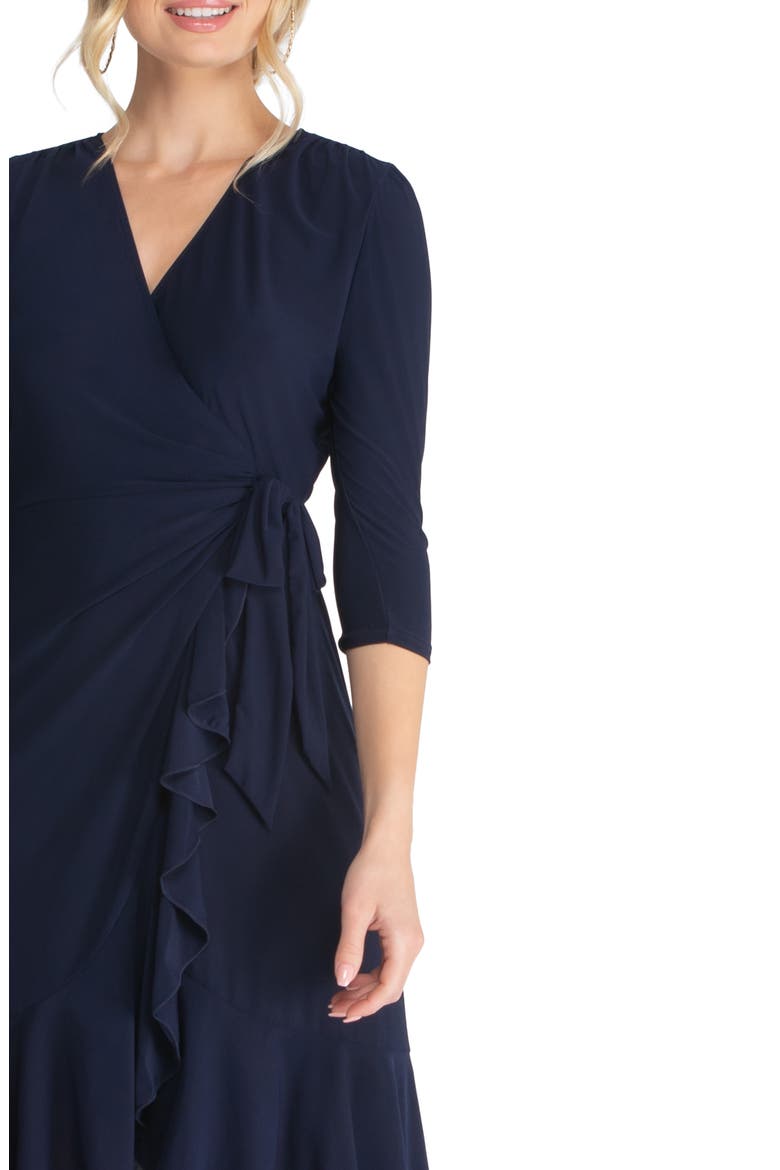 Whimsy Midi Wrap Dress, Alternate, color, NOUVEAU NAVY