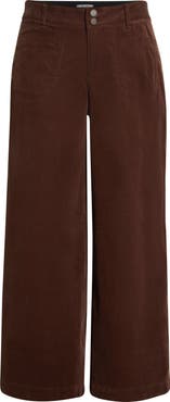 Wit & Wisdom Emma 'Ab'Solution Patch Pocket High Waist Wide Leg Corduroy Pants