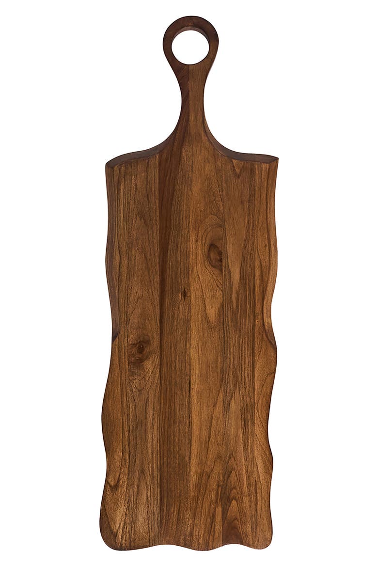 Puro Long Teak Serving Board, Main, color, BROWN