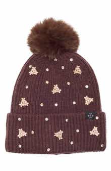 Mixed Metallic Pom Beanie