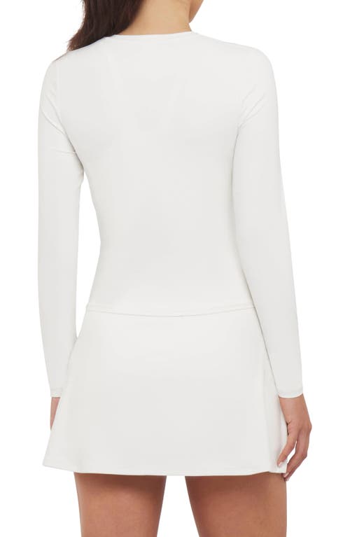 Spanx Bare Essentials Contour Long Sleeve Crewneck Tee In Powder
