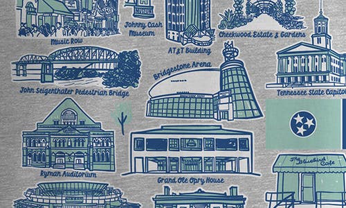 Monster Digital Nashville Impressions By Vive La Fete Graphic T-shirt In Gray