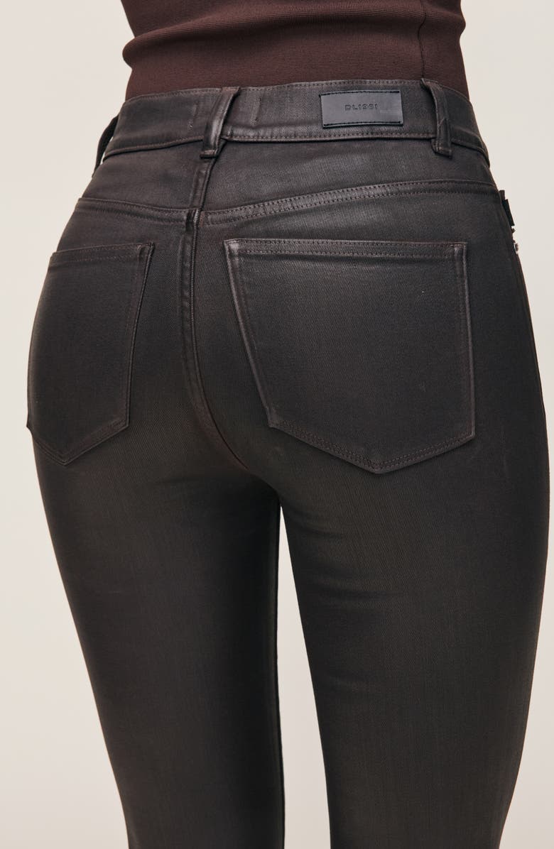 DL1961 Bridget Boot Instasculpt<sup>™</sup> Coated High Rise Crop Jeans, Alternate, color, Chocolate Coated