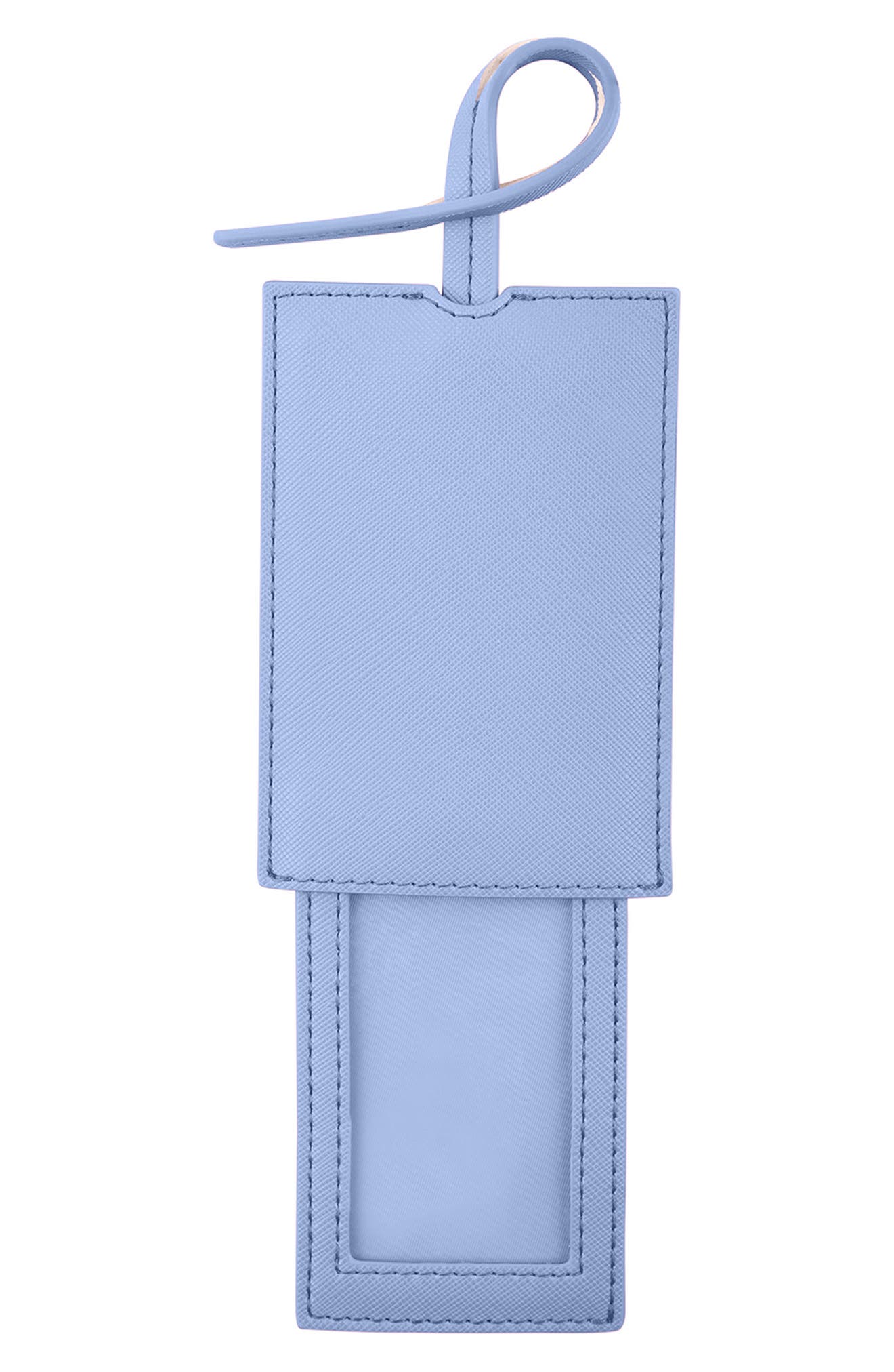 Stoney Clover Lane Textured Faux Leather Luggage Tag, Alternate, color, Periwinkle