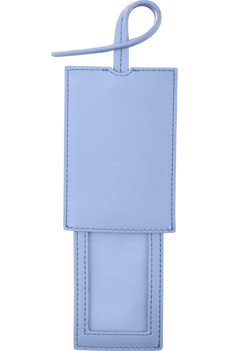 Stoney Clover Lane Textured Faux Leather Luggage Tag, Alternate, color, Periwinkle