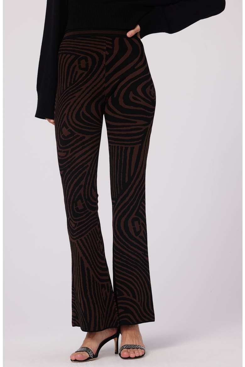 Wynn Stripe Flare Pants, Main, color, FLOATING CURVE BLACK