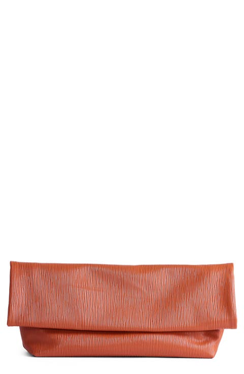 George Faux Leather Clutch