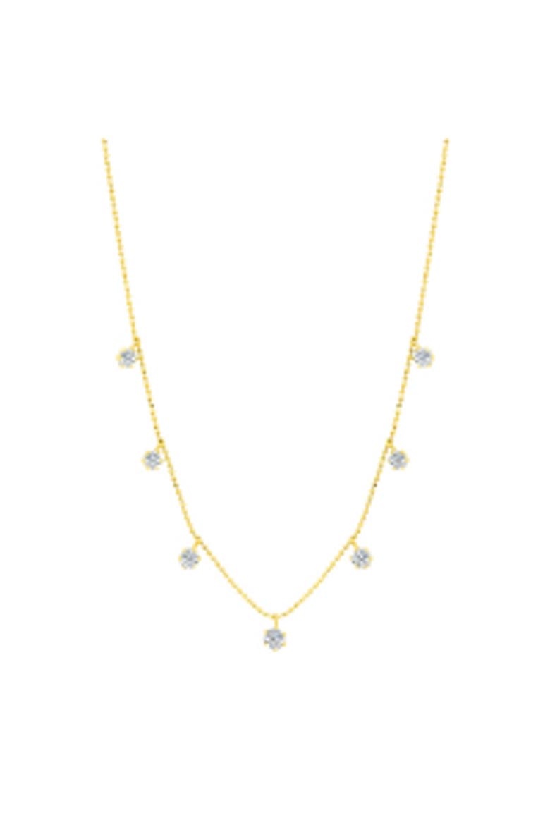 Medium Floating Diamond Necklace in Yellow, Main, color, Yellow Gold