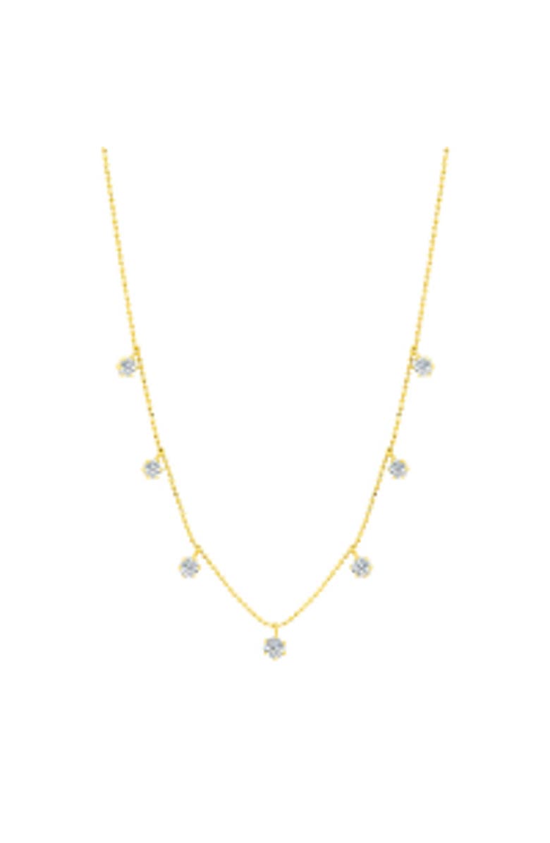 Graziela Medium Floating Diamond Necklace in Yellow, Main, color, Yellow Gold