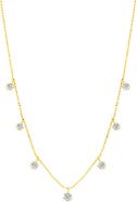 Graziela Medium Floating Diamond Necklace in Yellow