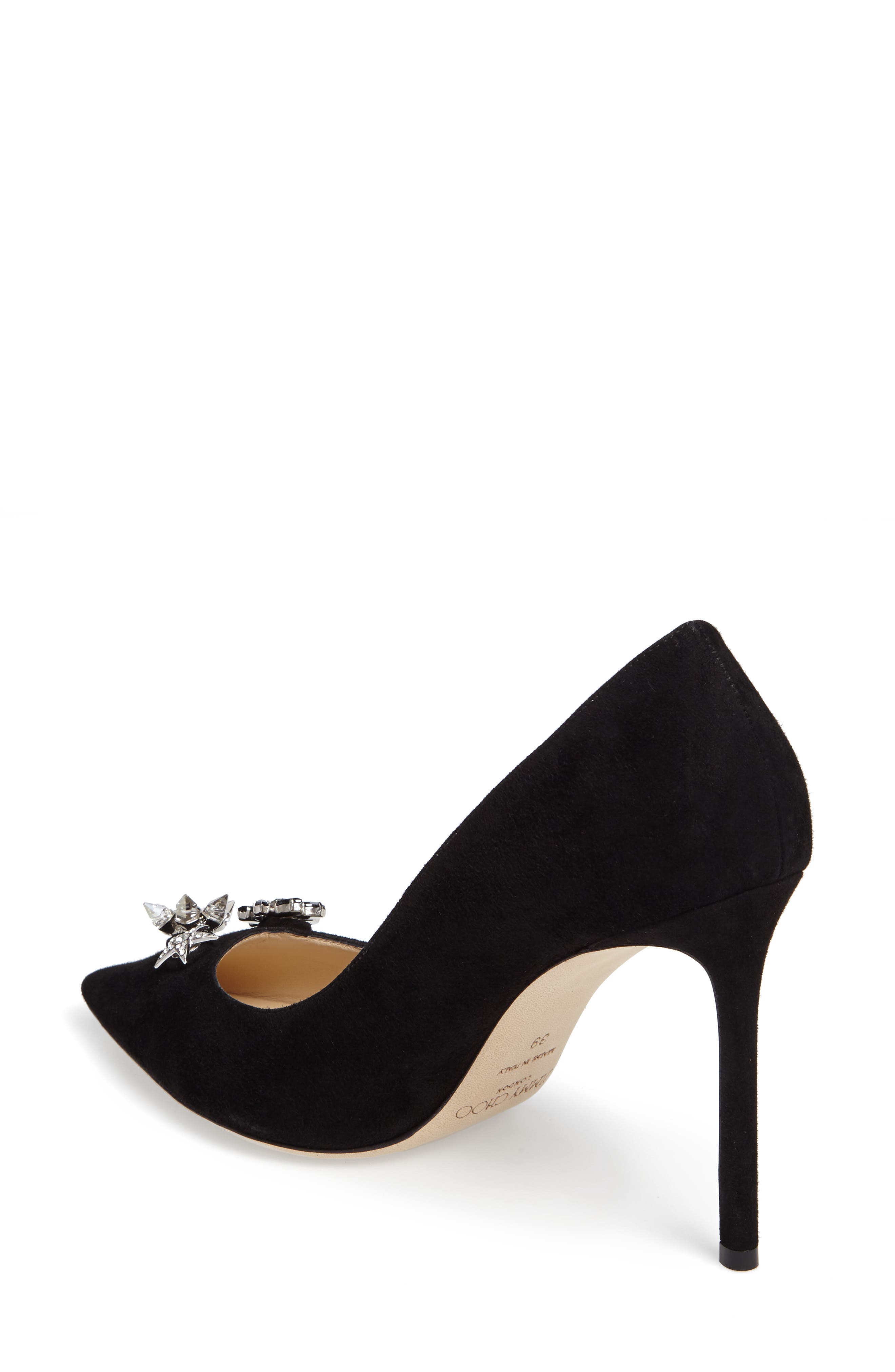 Jimmy Choo Jasmine Crystal Brooch Embellished Pump, Alternate, color, 