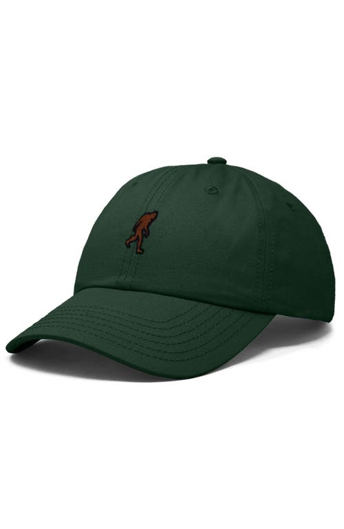 Dalix Sasquatch Embroidered Dad Hat In Dark Green