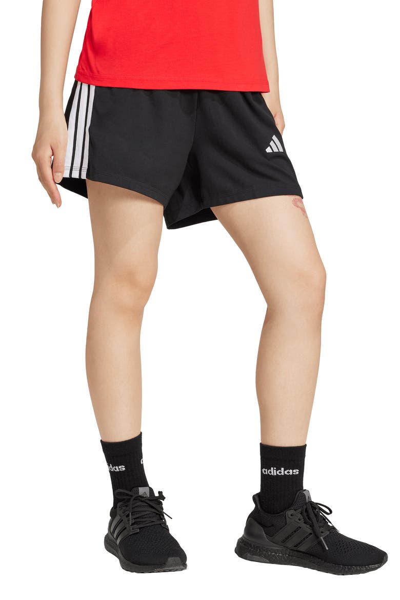 3-Stripes Shorts, Alternate, color, BLACK/ WHITE