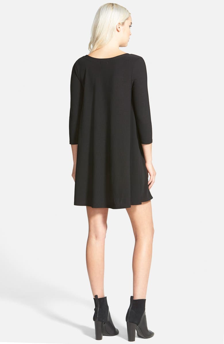 Leith Crepe Trapeze Dress, Alternate, color, 