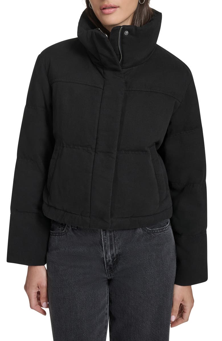 Levi's Quilted Cotton Puffer Jacket, Main, color, Black
