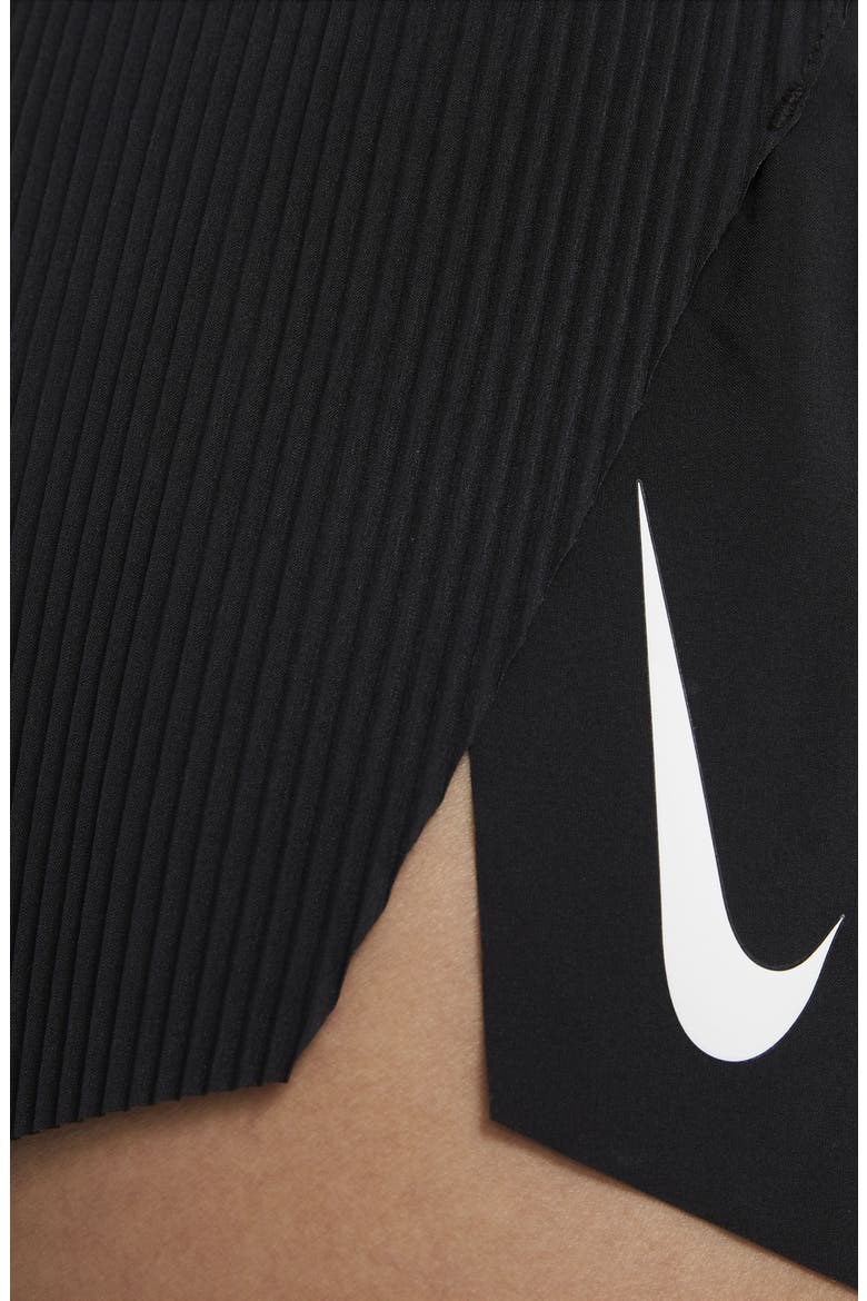 AeroSwift Running Shorts, Alternate, color, BLACK/ WHITE