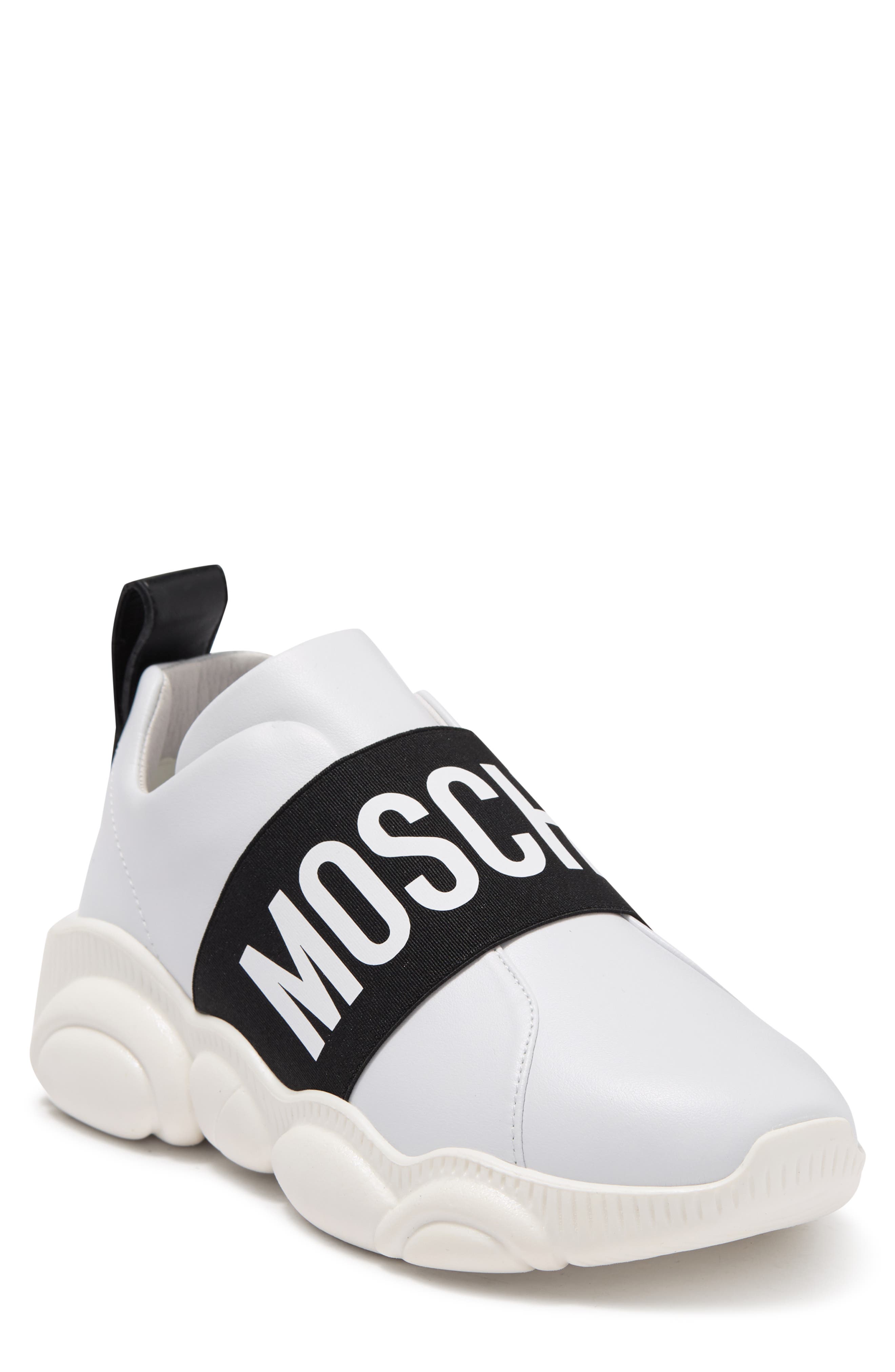 Moschino Brand Logo Tape Sneaker, Main, color, 