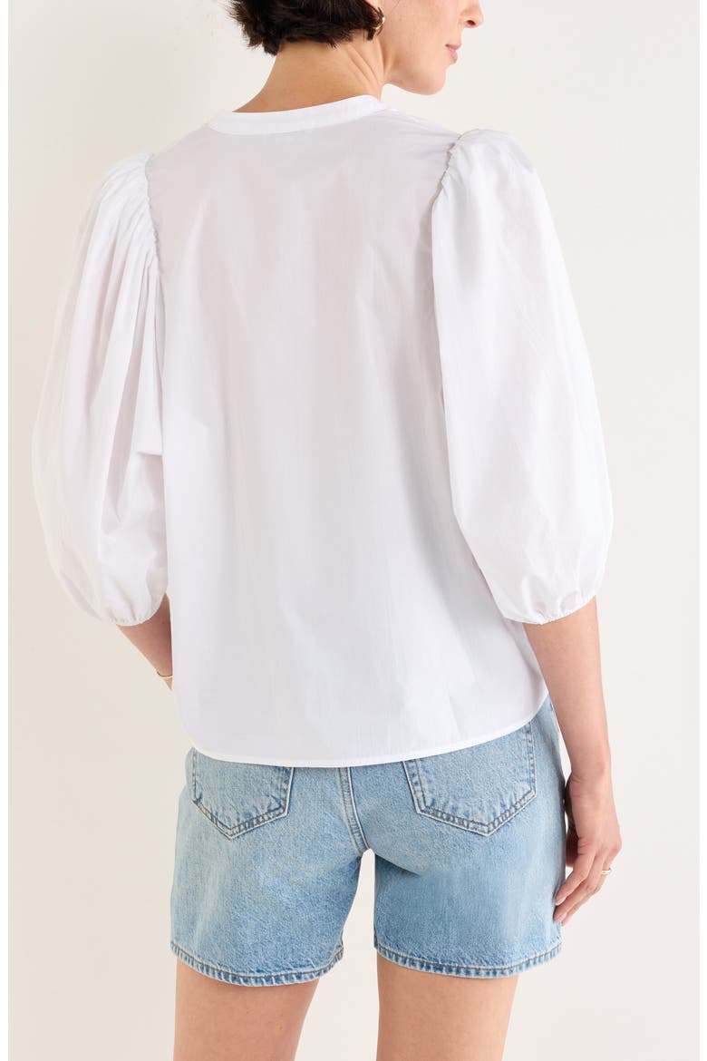 Puff Sleeve Top, Alternate, color, WHITE