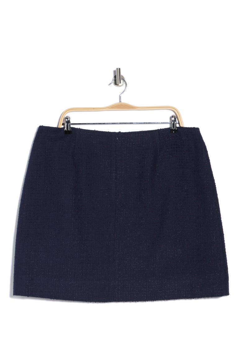 Charlie Tweed Miniskirt, Alternate, color, BLUE NAVY