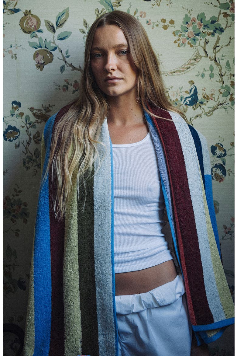 Stripe Bath Towel, Alternate, color, BLUE MULTI STRIPE
