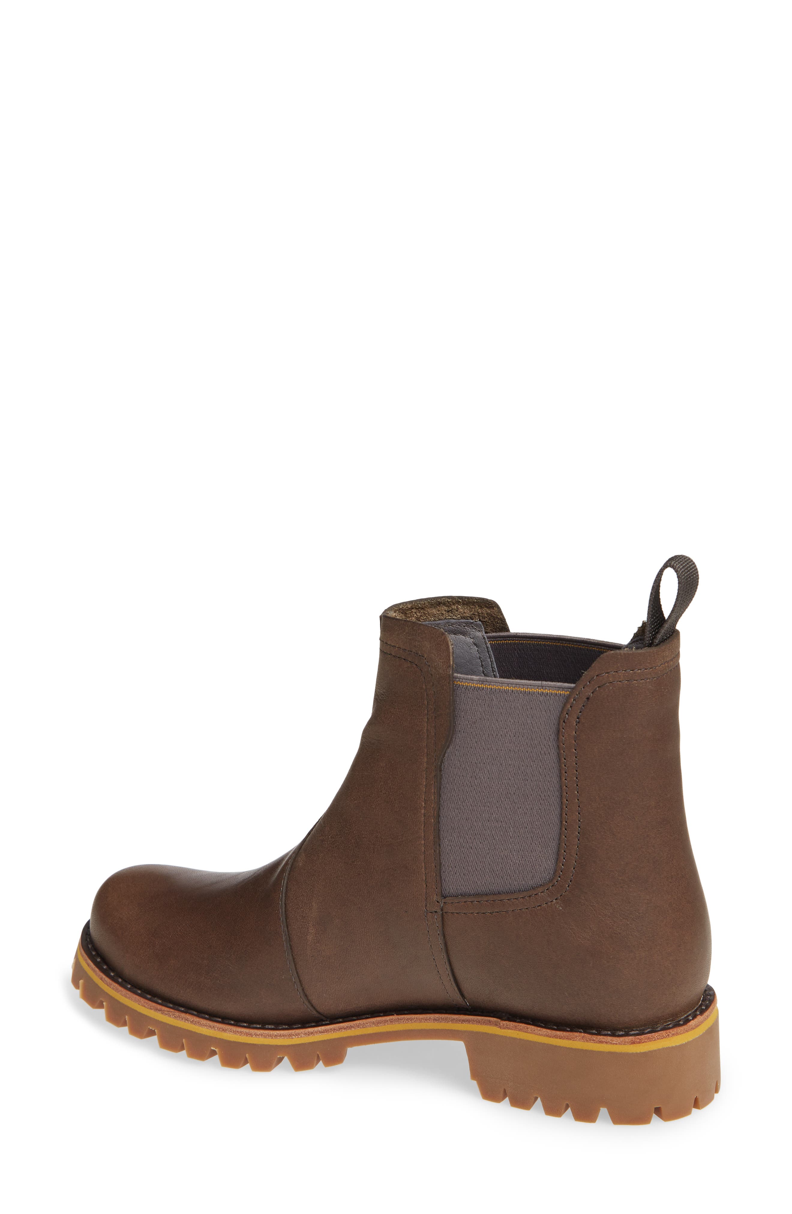 Fields Waterproof Chelsea Boot, Alternate, color, FOSSIL LEATHER