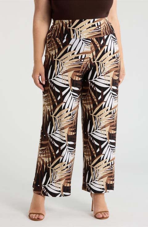 Printed High Waist Wide Leg Palazzo Pants