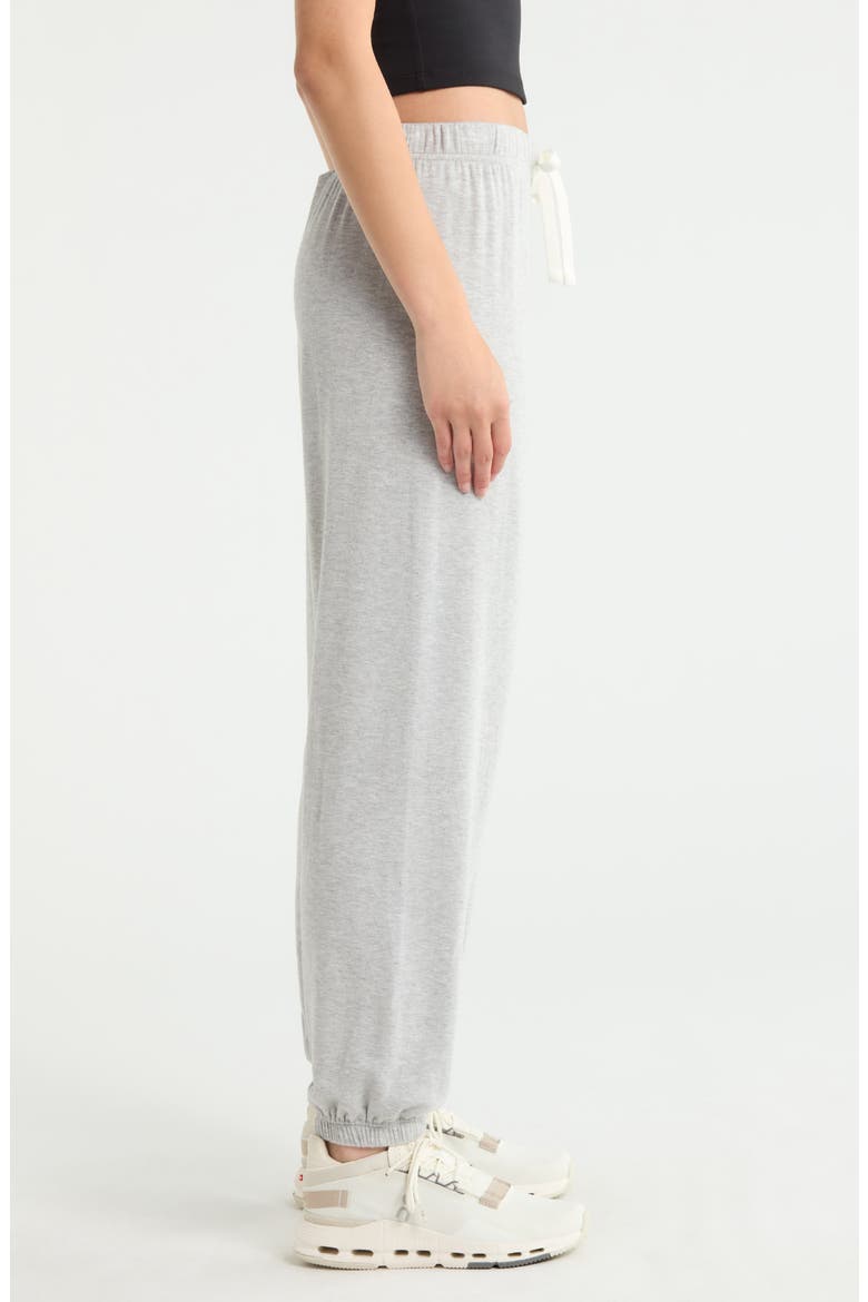 Andie Oversized Modal Fleece Sweatpants, Alternate, color, HEATHER GREY