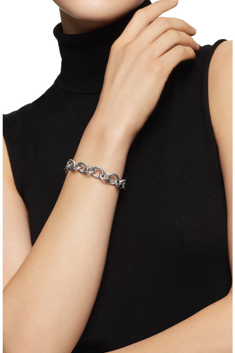 Oval Link Chain Bracelet, Alternate, color, SILVER