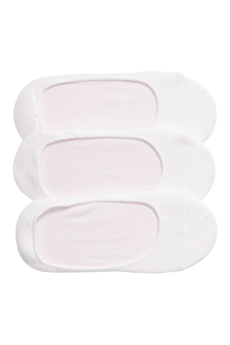 3-Pack Liner Socks, Main, color, WHITE