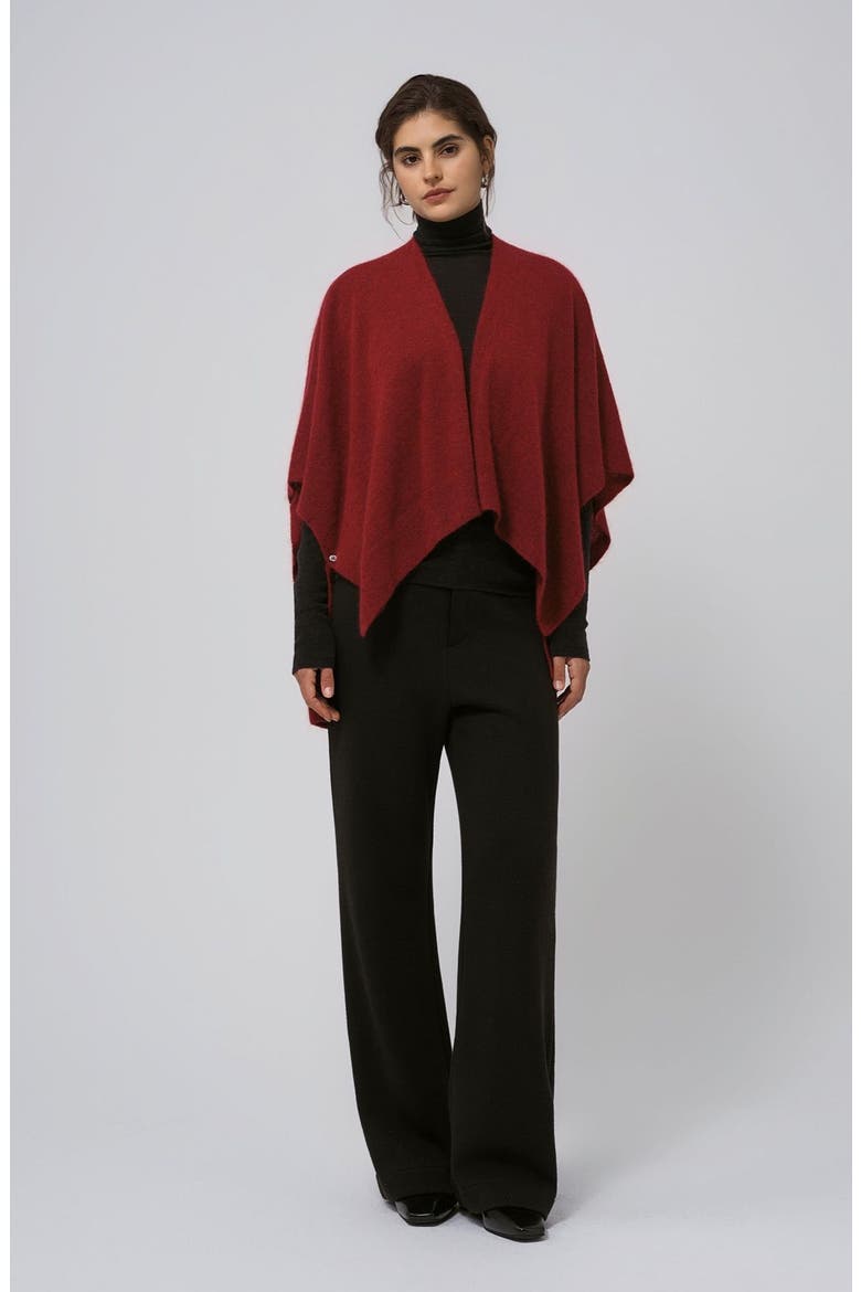 Cashmere Cape, Alternate, color, Red