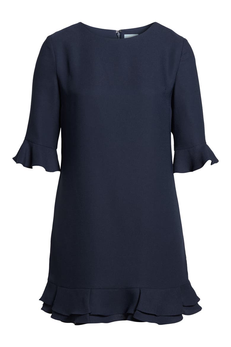 Kate Ruffle Hem A-Line Crepe Dress video